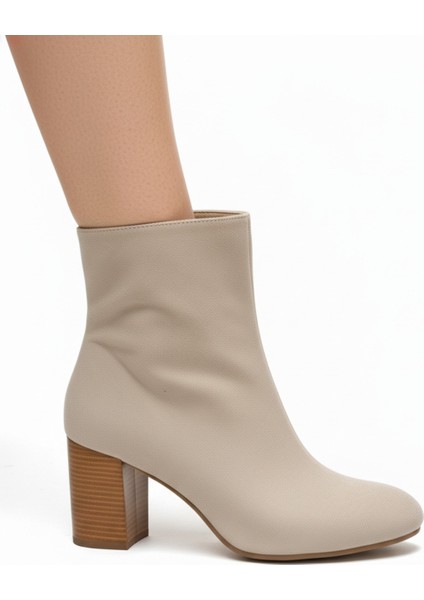 Süet Fermuarlı Önü Düz Kolay Giyilebilir Topuklu Kısa Sade Klasik Bot Bootie modelleri