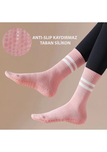 Pilates ve Yoga Çorabı 33 - 39 Numara Kaydırmaz Tabanlı Pilates Çorabı Yoga Çorabı Plates Çorabı Dans Çorabı fiyatları