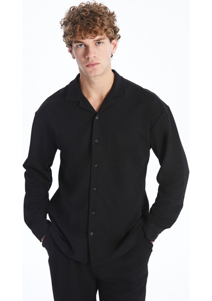 Yeni Sezon Regular Fit Uzun Kollu Erkek Dokulu Gömlek