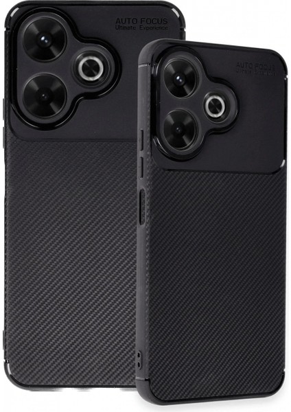 Xiaomi Redmi 13 4g Kılıf Auto Focus Karbon Kapak - Siyah modelleri