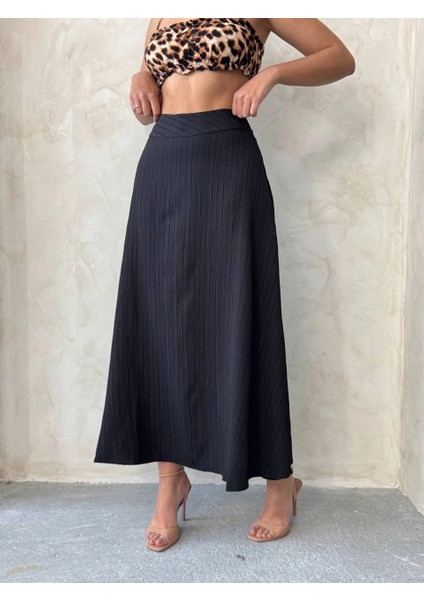 Lvsqvr Uzun Astarlı Etek S255043 Siyah (Beden: S)