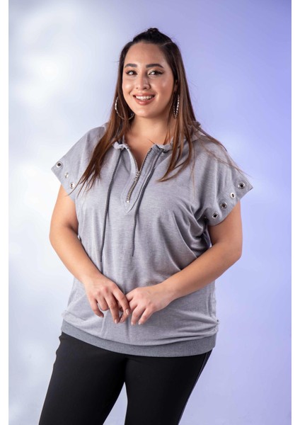 Kadın 12224123 Kuş Gözlü Gri Sweatshirt indirimleri