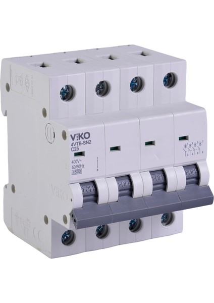 4VTB-4C25 Otomatik Sigorta 4,5ka C Tipi 4 Kutup 25A