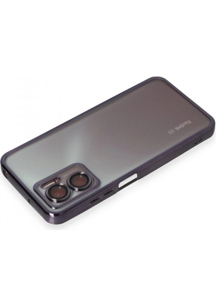 Xiaomi Redmi Note 11E Kılıf Lensli Silikon - Mor modelleri