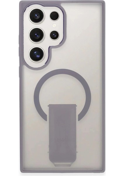 Samsung Galaxy S23 Ultra Tork Magsafe Standlı Kapak - Lila