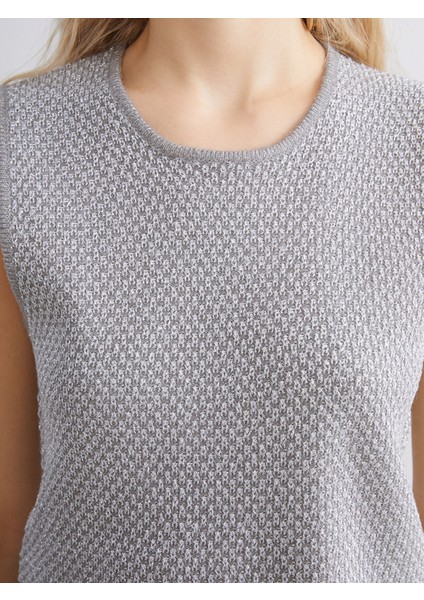 Yeni Sezon Bisiklet Yaka Desenli Kadın Triko Süveter modelleri