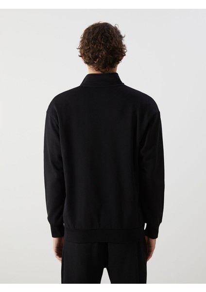 Yeni Sezon Dik Yaka Uzun Kollu Erkek Kalın Sweatshirt fırsatları