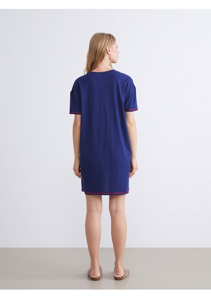 Yeni Sezon Bisiklet Yaka Ayı Baskılı Kadın Gecelik fırsatları