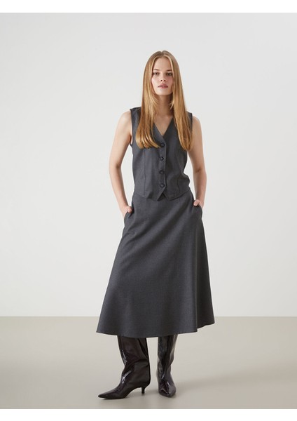 Yeni Sezon Beli Lastikli Kadın Etek