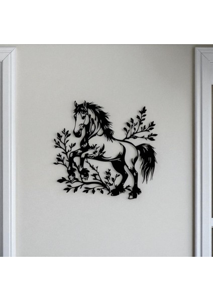 At Figürü Metal Duvar Dekoru – Doğa ve Özgürlük Temalı Modern Sanat Tasarımı indirimleri