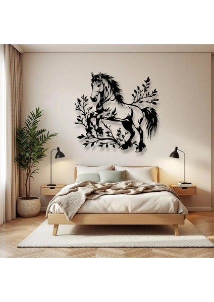 At Figürü Metal Duvar Dekoru – Doğa ve Özgürlük Temalı Modern Sanat Tasarımı