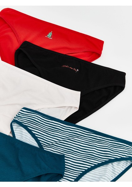 Yeni Sezon Baskılı Bikini Külot 5'li modelleri