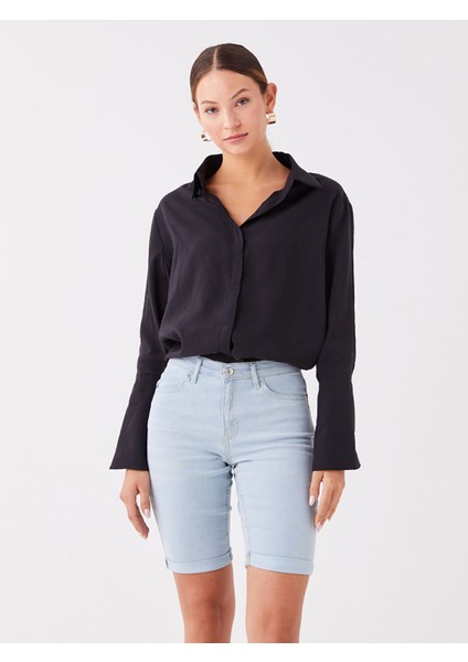 Yeni Sezon Normal Bel Bermuda Fit Kadın Jean Şort fiyatları