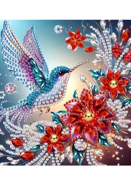 5 D Kendin Yap Özel Boncuklu 20 cm x 20 cm Elmas Mozaik Boyama Tablo