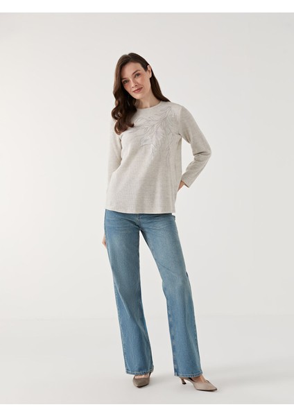 Yeni Sezon Bisiklet Yaka Pul Işlemeli Kadın Bluz fiyatları