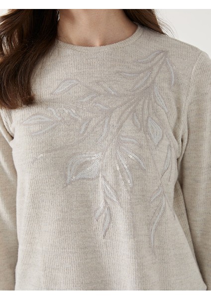 Yeni Sezon Bisiklet Yaka Pul Işlemeli Kadın Bluz modelleri