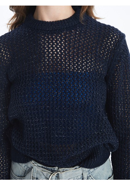 Yeni Sezon Bisiklet Yaka Ajurlu Uzun Kollu Kadın Triko Kazak fırsatları