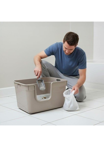 Tanos Yarı Açık Kedi Tuvaleti 54X40X32 - Bej fırsatları