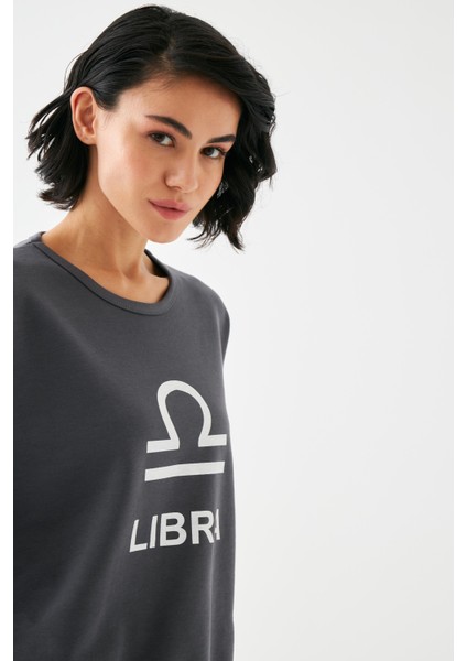 Kadın Füme Terazi Burcu Oversize 2 Iplik Eşofman Ev Giyim Takımı fırsatları