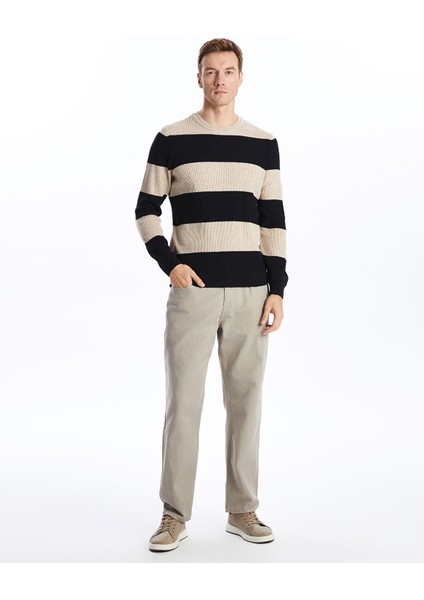 Yeni Sezon Bisiklet Yaka Uzun Kollu Renk Bloklu Erkek Triko Kazak fiyatları