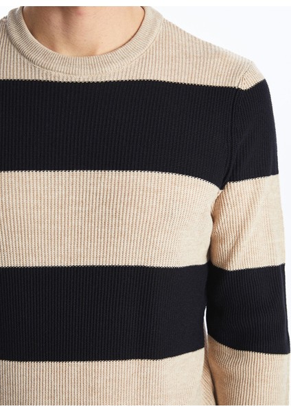 Yeni Sezon Bisiklet Yaka Uzun Kollu Renk Bloklu Erkek Triko Kazak modelleri