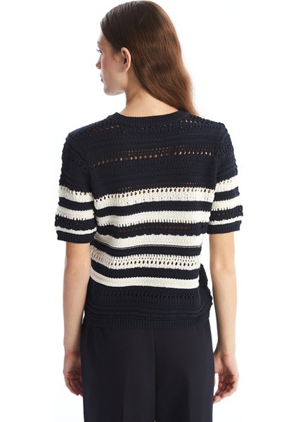 Yeni Sezon Bisiklet Yaka Ajurlu Kısa Kollu Kadın Triko Hırka fırsatları