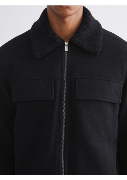 Yeni Sezon Standart Kalıp Kürk Yaka Erkek Kaşe Mont modelleri