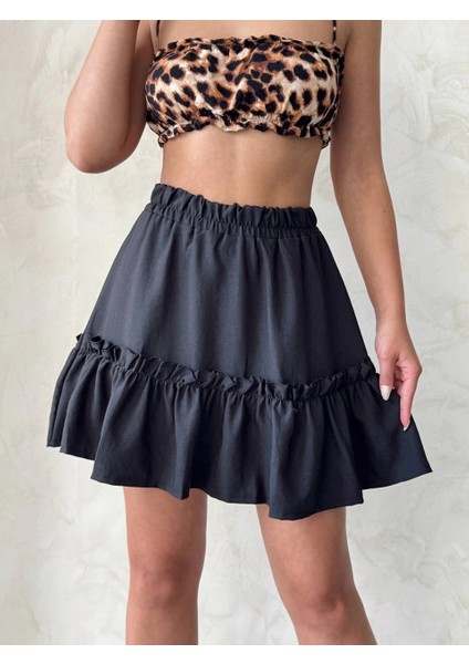 Sptrns Çingene Keten Etek Siyah S24808 (Beden: L)