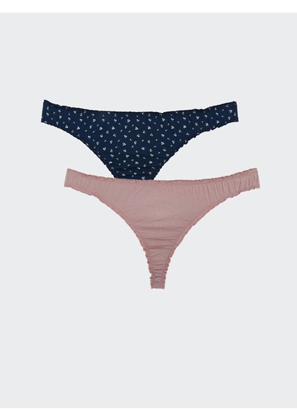 Yeni Sezon Çiçekli Tanga Külot 2'li