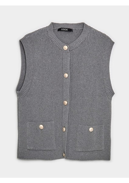 Yeni Sezon Bisiklet Yaka Kadın Triko Yelek indirimleri