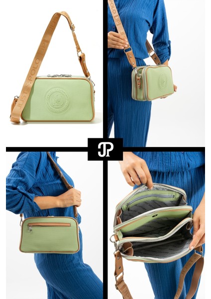 Orijinal Just Polo Collection 5 Bölmeli Lüks Yumuşak Deri Ayarlanabilir Çapraz Askılı Omuz Çantası fiyatları