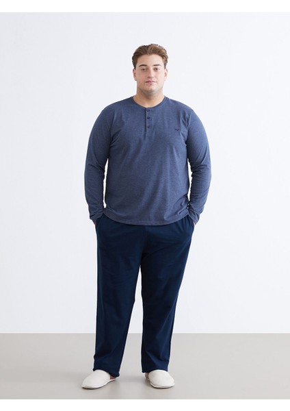 Yeni Sezon Büyük Beden Standart Kalıp Erkek Pijama Takımı