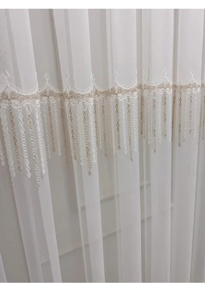 Nivemeshome 2571 V -117 Reina Gold 1/2,5 Pileli Bambu Tül Perde fırsatları