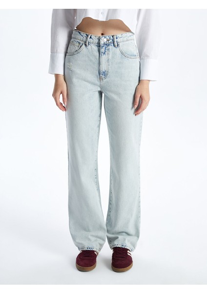 Yeni Sezon Straight Fit Kadın Jean Pantolon fiyatları