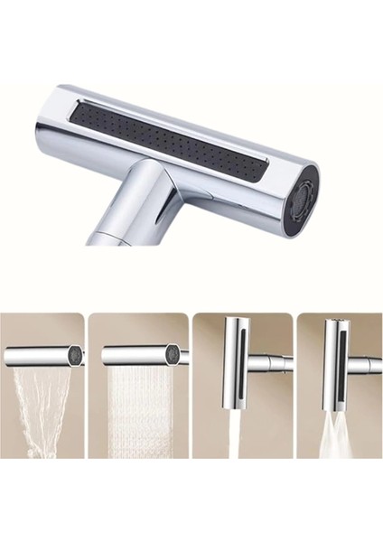 Çok Fonksiyonlu Musluk Başlığı | 4 Su Modu | Geniş Uyumlu Adaptör Seti | Mutfak ve Banyo Uyumlu indirimleri