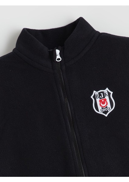 Yeni Sezon Dik Yaka Beşiktaş Baskılı Polar Erkek Çocuk Yelek fiyatları