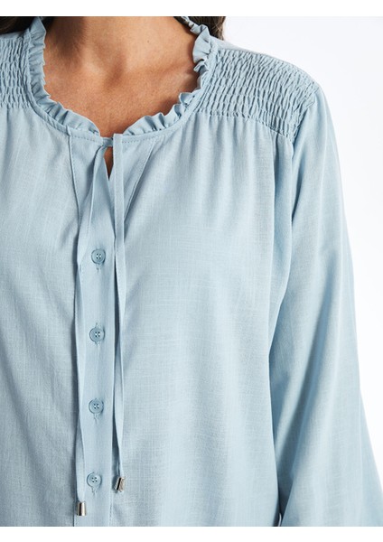 Yeni Sezon Bağlamalı Yaka Kadın Bluz modelleri