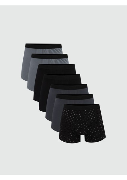 Yeni Sezon Standart Kalıp Pamuklu Esnek Erkek Boxer 7'li