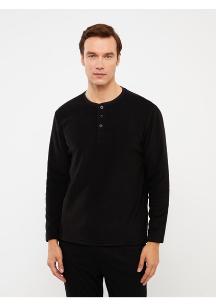 Yeni Sezon Bisiklet Yaka Uzun Kollu Polar Erkek Pijama Üst fiyatları