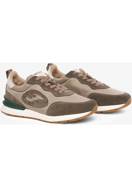 Erkek Haki Hakiki Deri Spor Ayakkabı 5K1SA18763