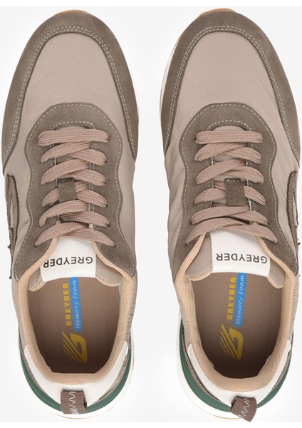 Erkek Haki Hakiki Deri Spor Ayakkabı 5K1SA18763