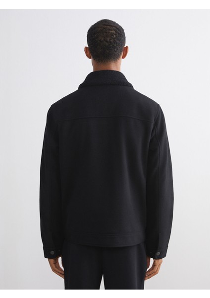 Yeni Sezon Standart Kalıp Kürk Yaka Erkek Kaşe Mont indirimleri