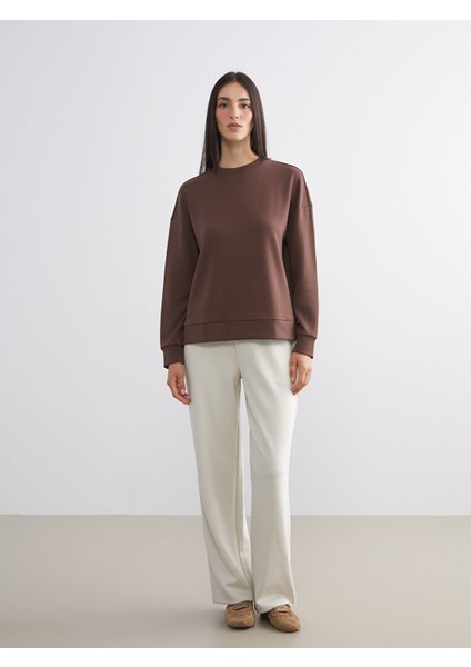 Yeni Sezon Bisiklet Yaka Oversize Kadın Sweatshirt fiyatları