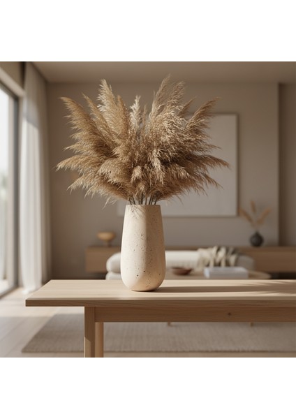 Traverten Mermer Vazo – El Yapımı Doğal Taş Dekoratif Vazo ve Modern Ev Aksesuarı fırsatları