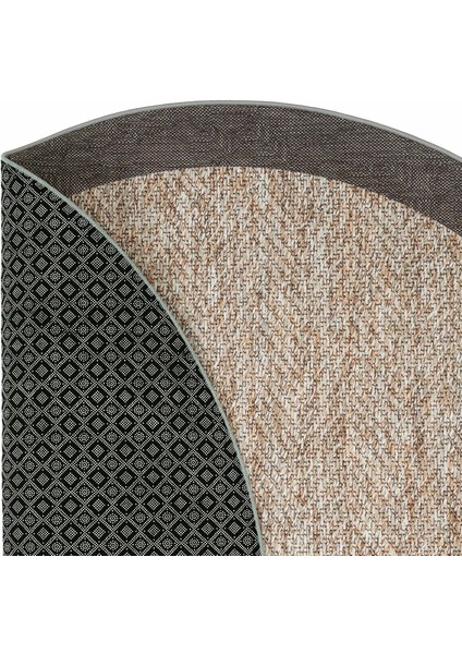 Pratico Bej Yuvarlak Mutfak Halısı Dijital Baskı Sisal Görünümlü Kaymaz Yıkanabilir Mutfak Paspası fırsatları