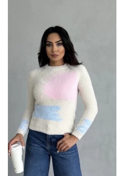 Sptrns Bıyıklı Triko Kazak Beyaz (Beden: Standart) modelleri