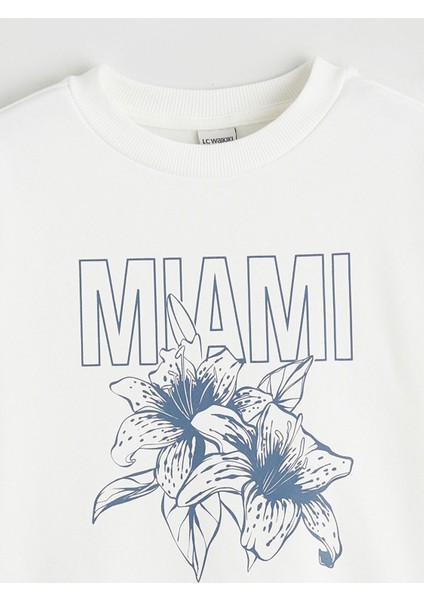 Yeni Sezon Miami Baskılı Kız Çocuk Kalın Sweatshirt fiyatları