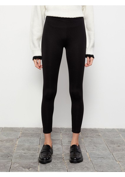 Yeni Sezon Kadın Beli Lastikli Düz Tayt fırsatları