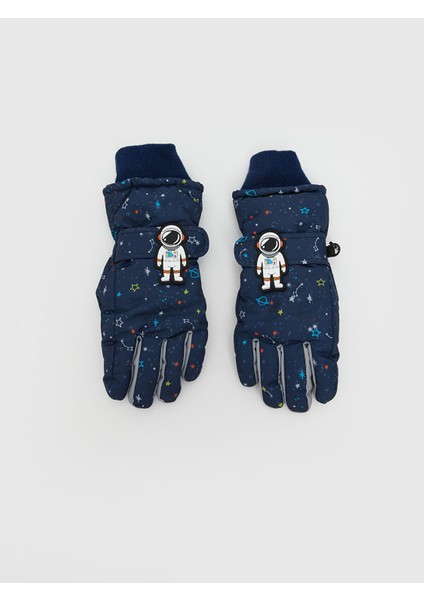 Yeni Sezon Baskılı Erkek Çocuk Kar Eldiveni