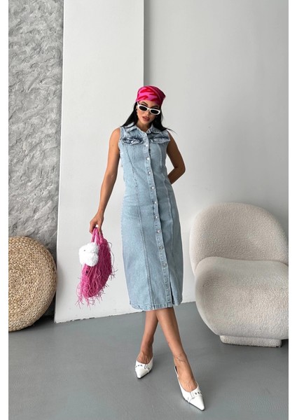 Sptrns Sıfır Kol Kar Yıkama Tunik Ceket Mavi D2520 (Beden: 38) modelleri